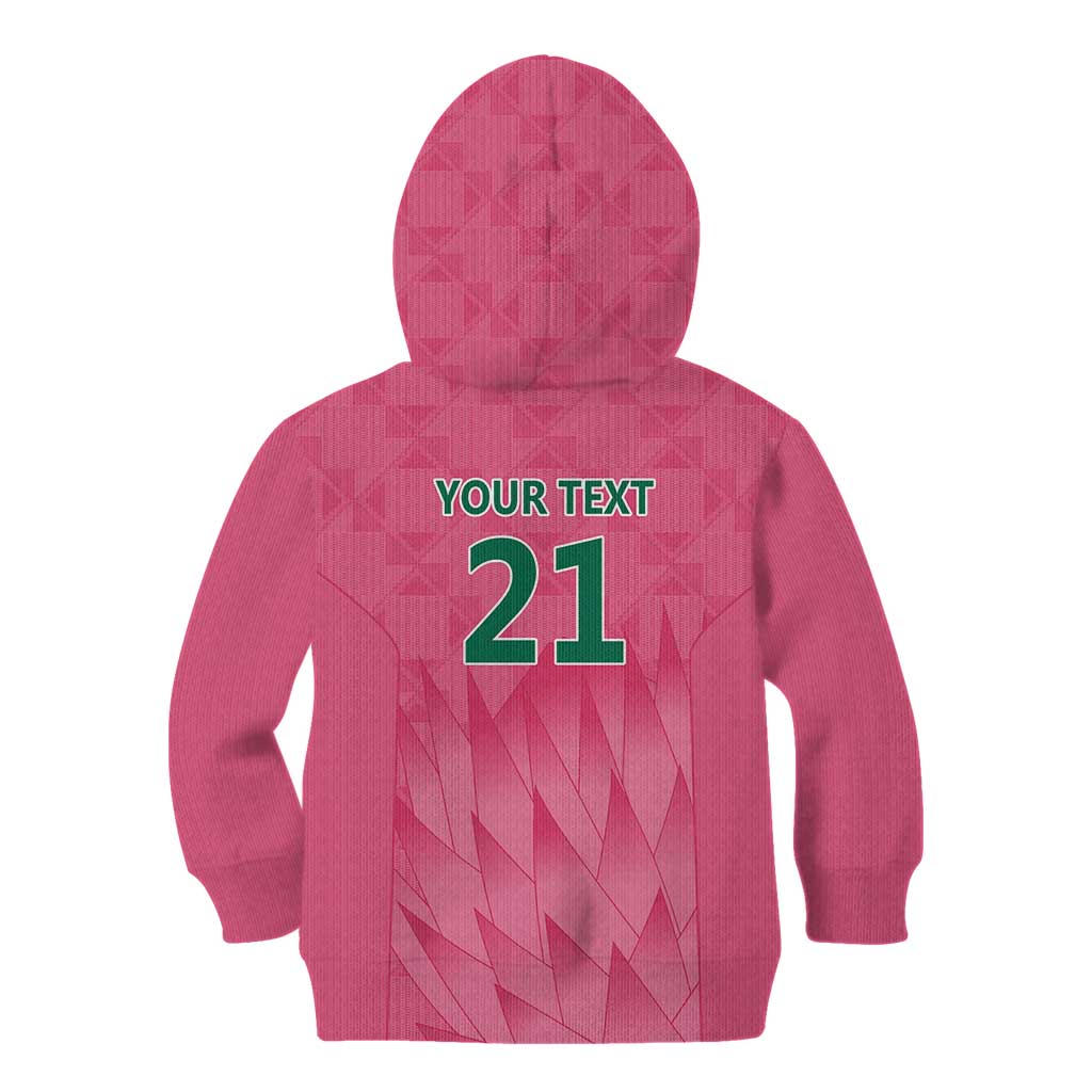 South Africa Cricket Custom Kid Hoodie Proteas Pink - Vibe Hoodie Shop