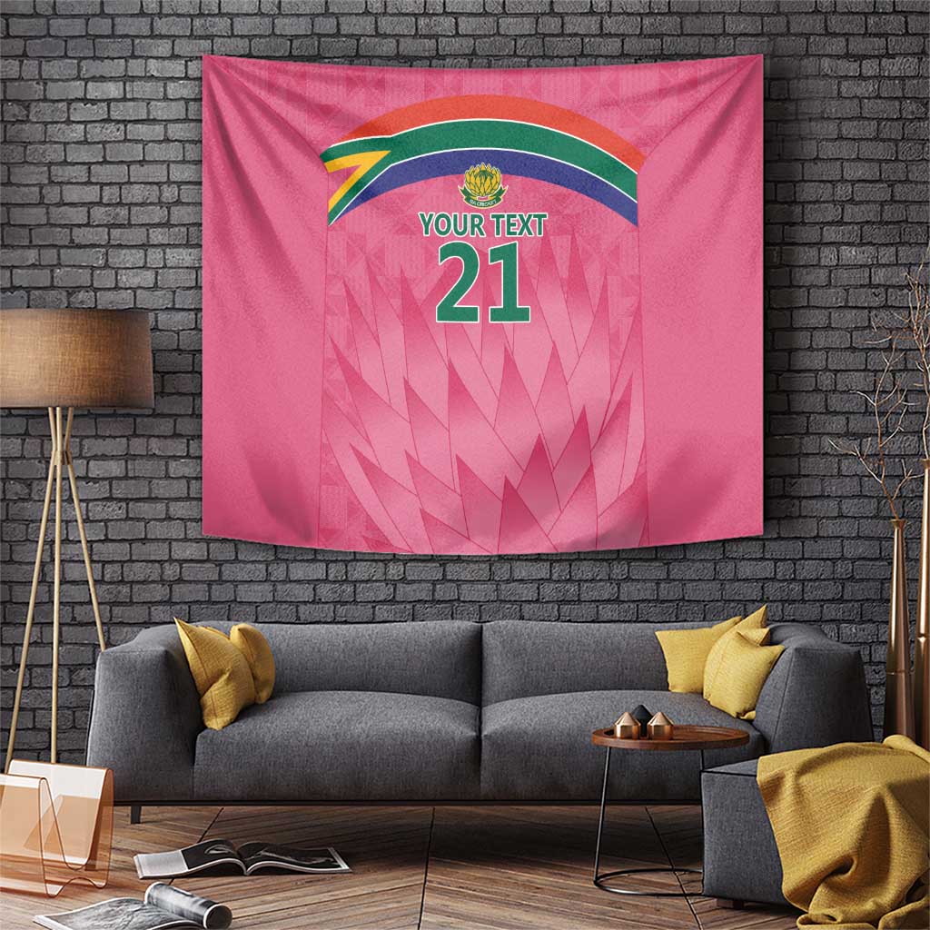 South Africa Cricket Custom Tapestry Proteas Pink - Vibe Hoodie Shop