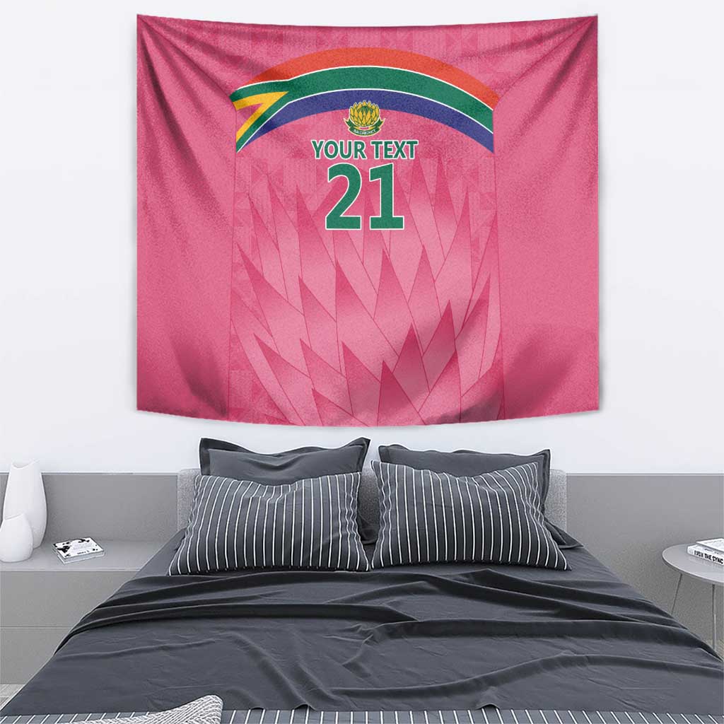 South Africa Cricket Custom Tapestry Proteas Pink - Vibe Hoodie Shop