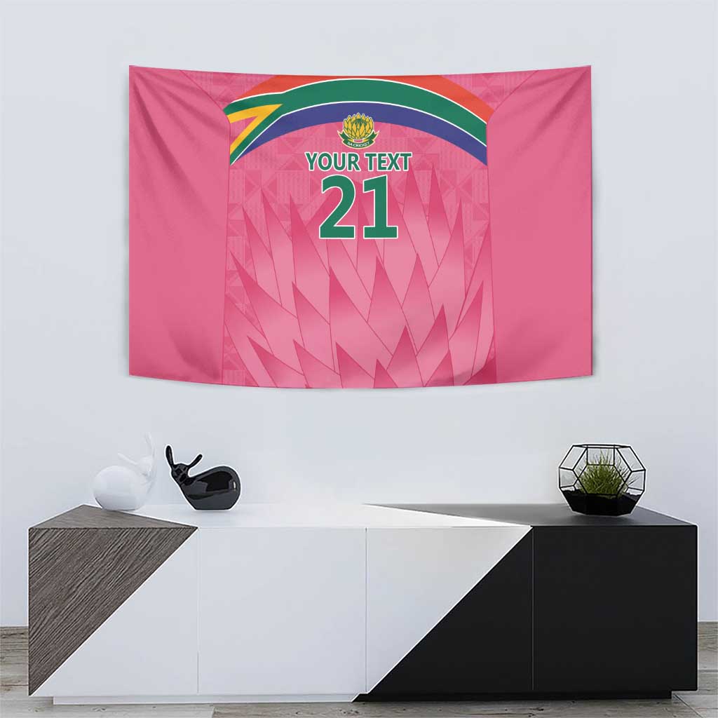 South Africa Cricket Custom Tapestry Proteas Pink - Vibe Hoodie Shop