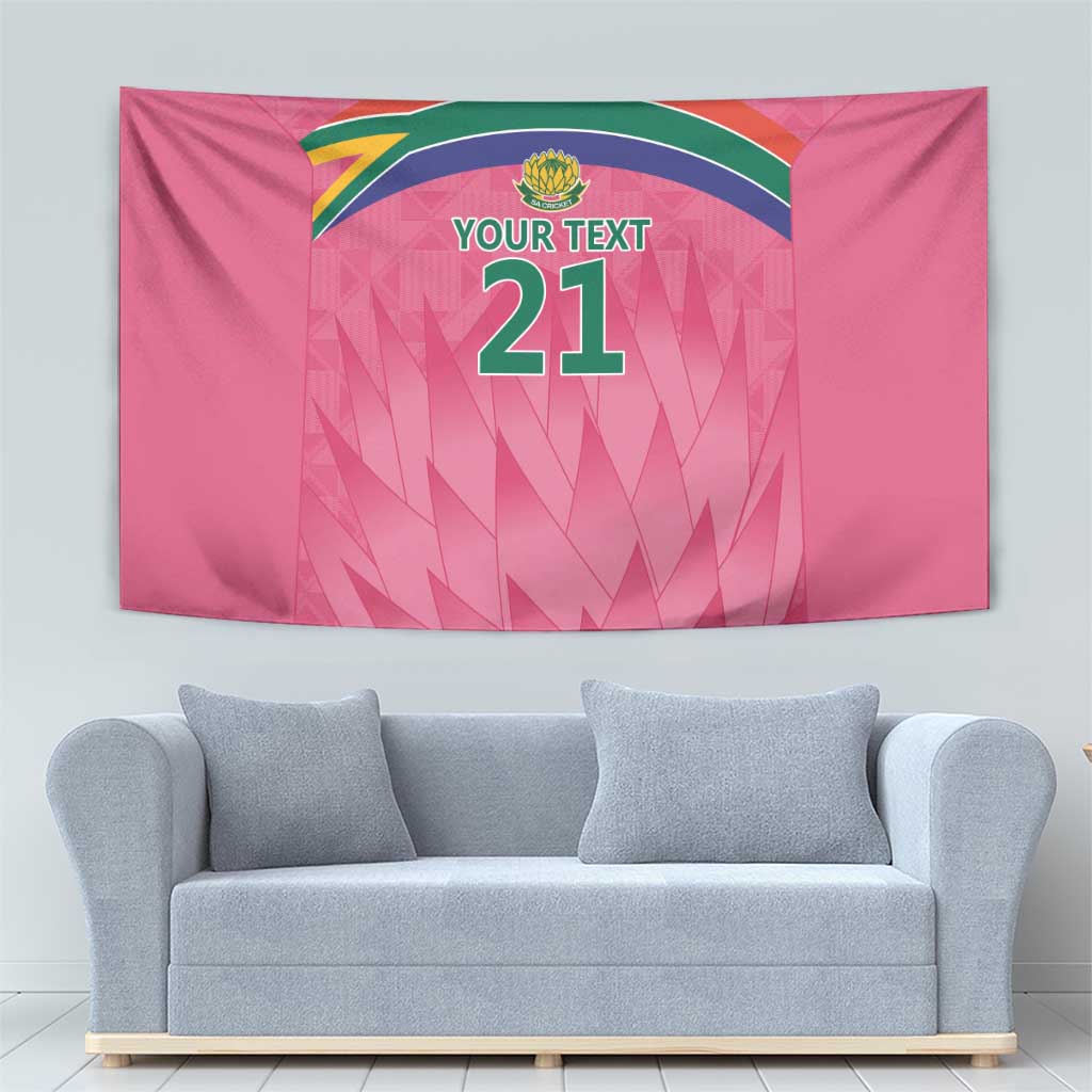 South Africa Cricket Custom Tapestry Proteas Pink - Vibe Hoodie Shop