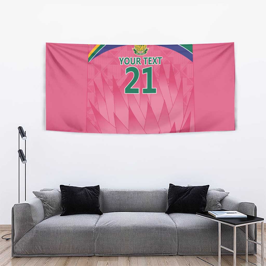 South Africa Cricket Custom Tapestry Proteas Pink - Vibe Hoodie Shop