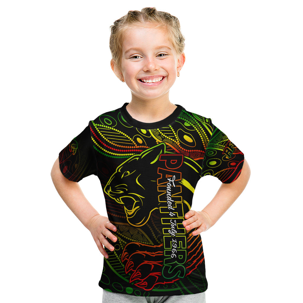 2023 Panthers NRL Kid T Shirt Aboriginal Founded 1966 - Vibe Hoodie Shop