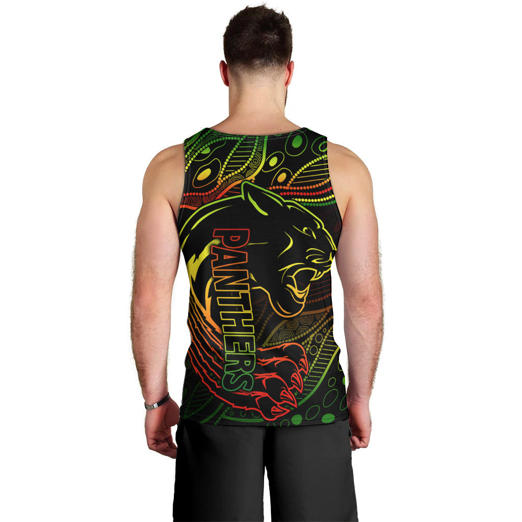 2023 Panthers NRL Men Tank Top Aboriginal Founded 1966 - Vibe Hoodie Shop