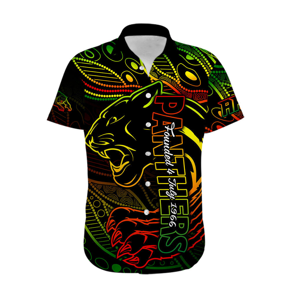 Custom 2023 Panthers NRL Hawaiian Shirt Aboriginal Founded 1966 - Vibe Hoodie Shop