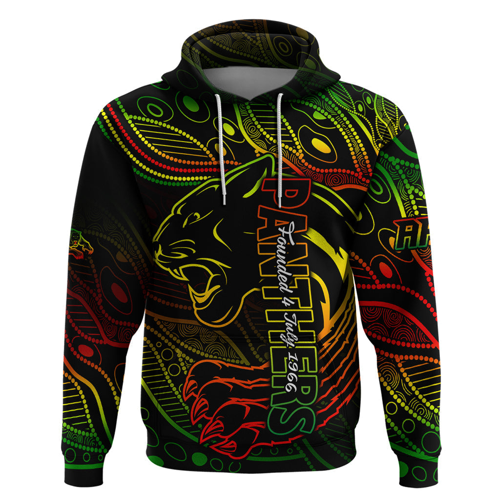 Custom 2023 Panthers NRL Hoodie Aboriginal Founded 1966 LT9 - Vibe Hoodie Shop