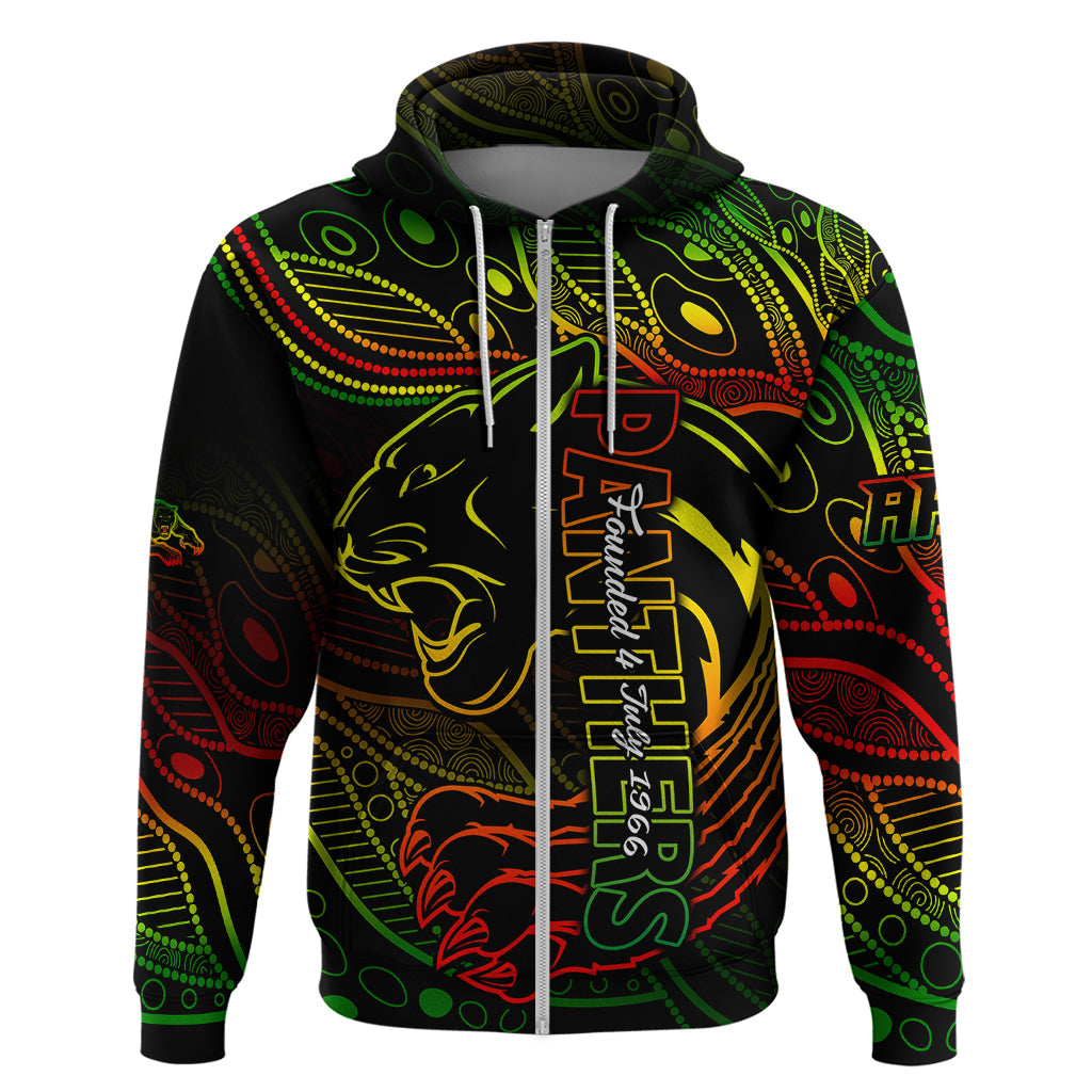 Custom 2023 Panthers NRL Hoodie Aboriginal Founded 1966 LT9 - Vibe Hoodie Shop