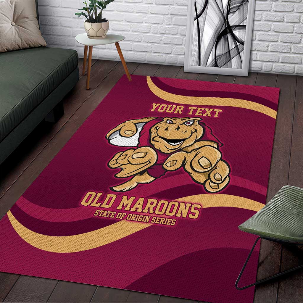 Custom QLD Maroons Cane Toad Area Rug Queensland Origin No1 - Vibe Hoodie Shop