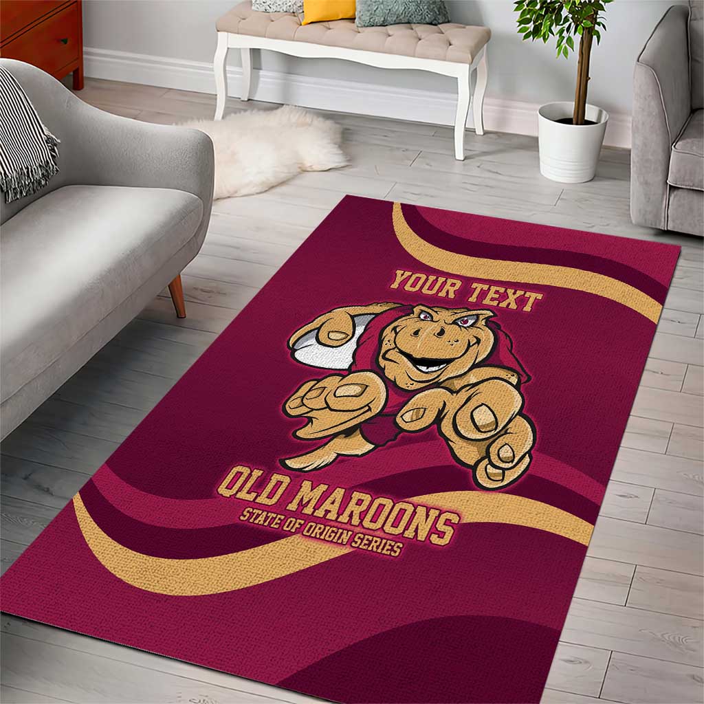 Custom QLD Maroons Cane Toad Area Rug Queensland Origin No1 - Vibe Hoodie Shop