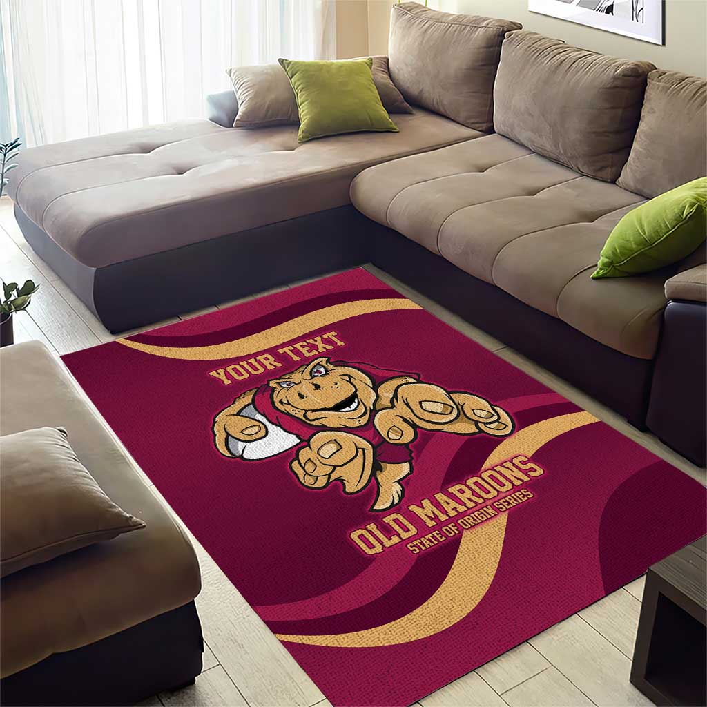 Custom QLD Maroons Cane Toad Area Rug Queensland Origin No1 - Vibe Hoodie Shop