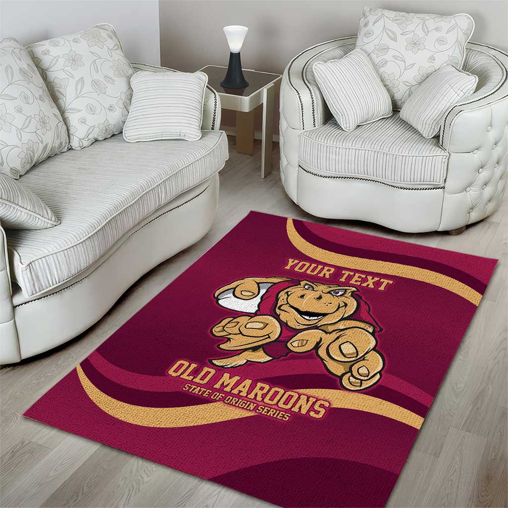 Custom QLD Maroons Cane Toad Area Rug Queensland Origin No1 - Vibe Hoodie Shop