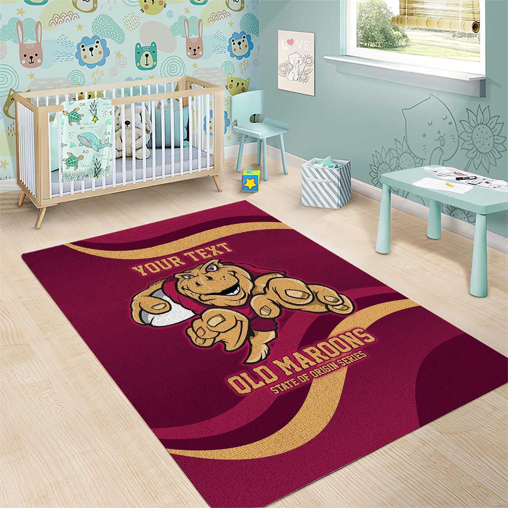 Custom QLD Maroons Cane Toad Area Rug Queensland Origin No1 - Vibe Hoodie Shop