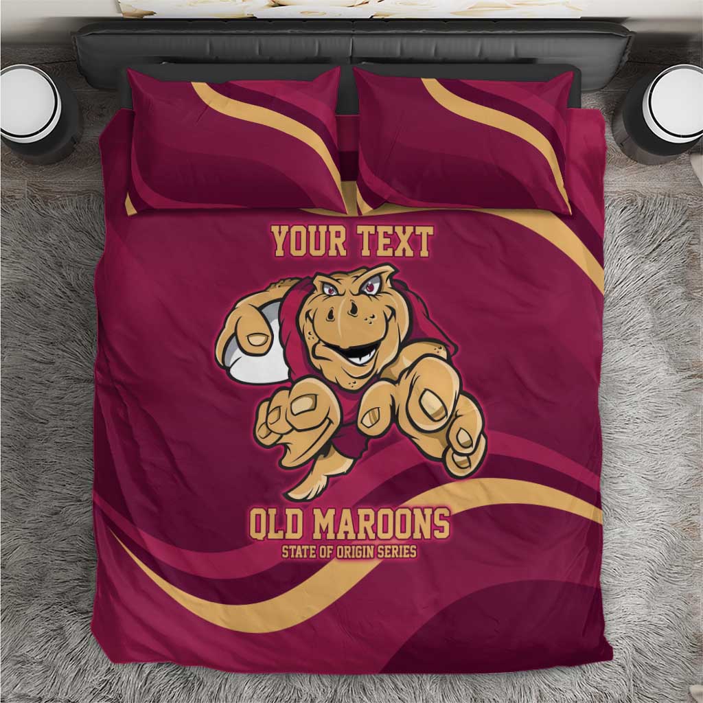 Custom QLD Maroons Cane Toad Bedding Set Queensland Origin No1 - Vibe Hoodie Shop