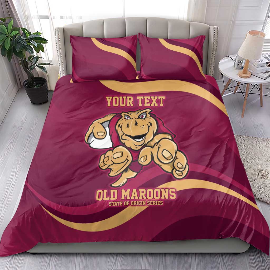 Custom QLD Maroons Cane Toad Bedding Set Queensland Origin No1 - Vibe Hoodie Shop