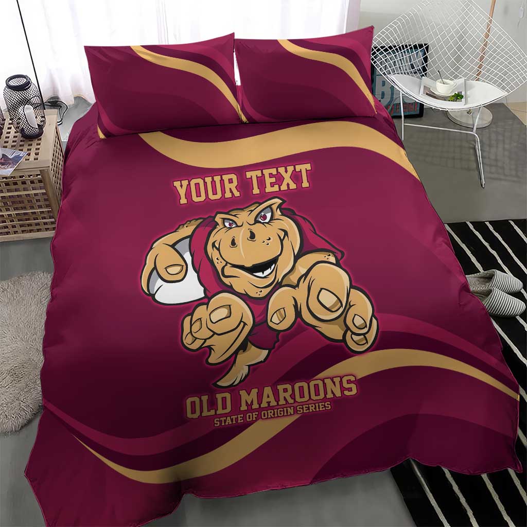 Custom QLD Maroons Cane Toad Bedding Set Queensland Origin No1 - Vibe Hoodie Shop