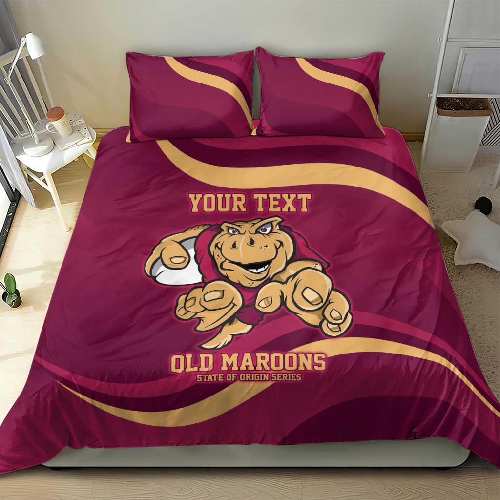 Custom QLD Maroons Cane Toad Bedding Set Queensland Origin No1 - Vibe Hoodie Shop