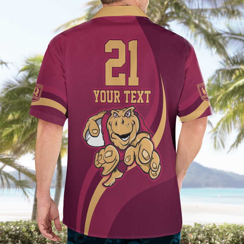 Custom QLD Maroons Cane Toad Hawaiian Shirt Queensland Origin No1 - Vibe Hoodie Shop