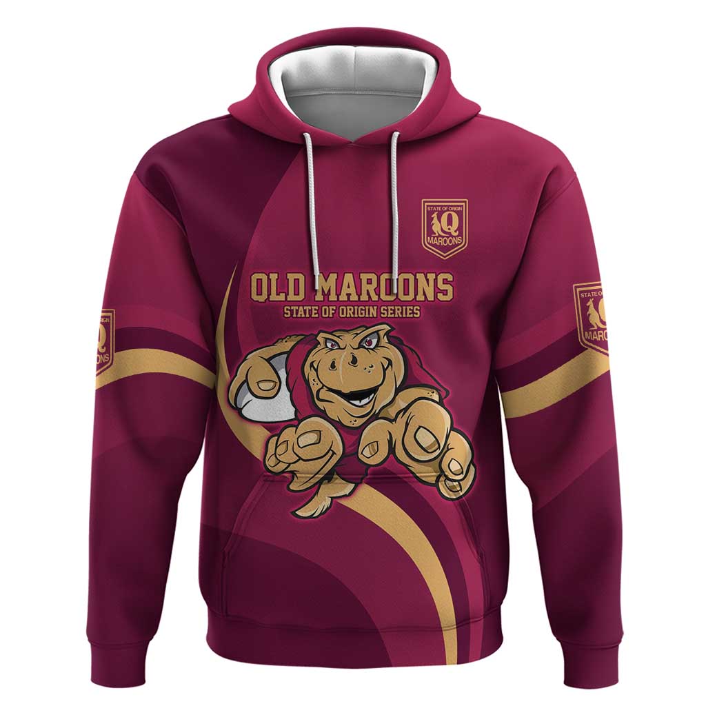 Custom QLD Maroons Cane Toad Hoodie Queensland Origin No1 LT9 - Vibe Hoodie Shop