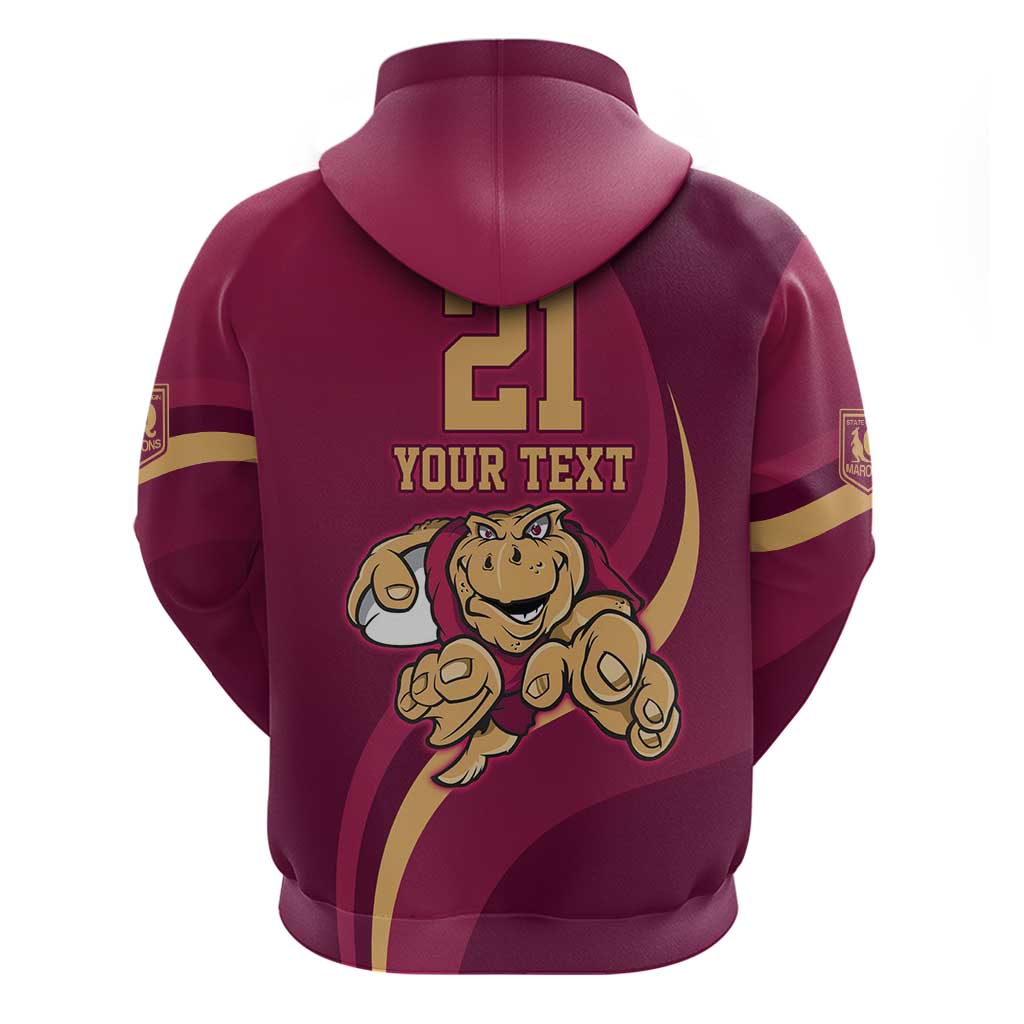 Custom QLD Maroons Cane Toad Hoodie Queensland Origin No1 LT9 - Vibe Hoodie Shop
