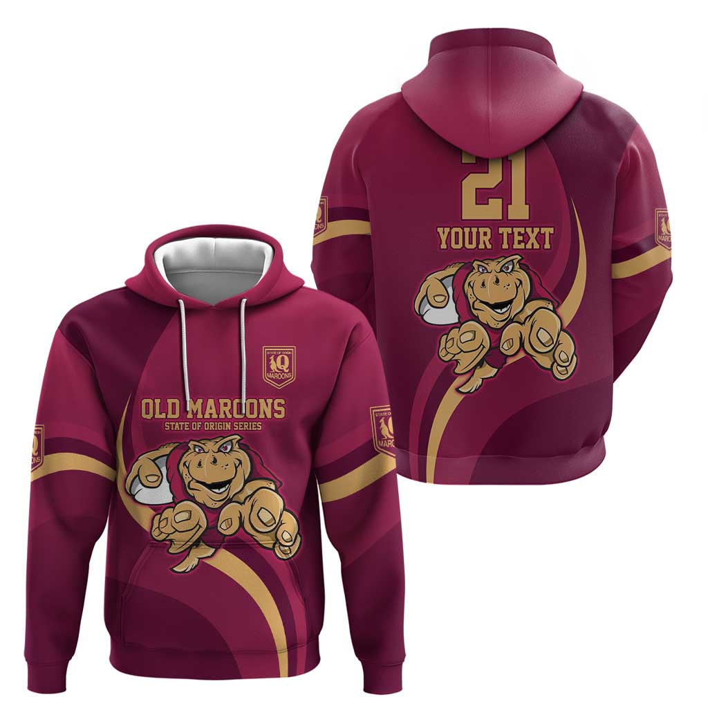 Custom QLD Maroons Cane Toad Hoodie Queensland Origin No1 LT9 - Vibe Hoodie Shop