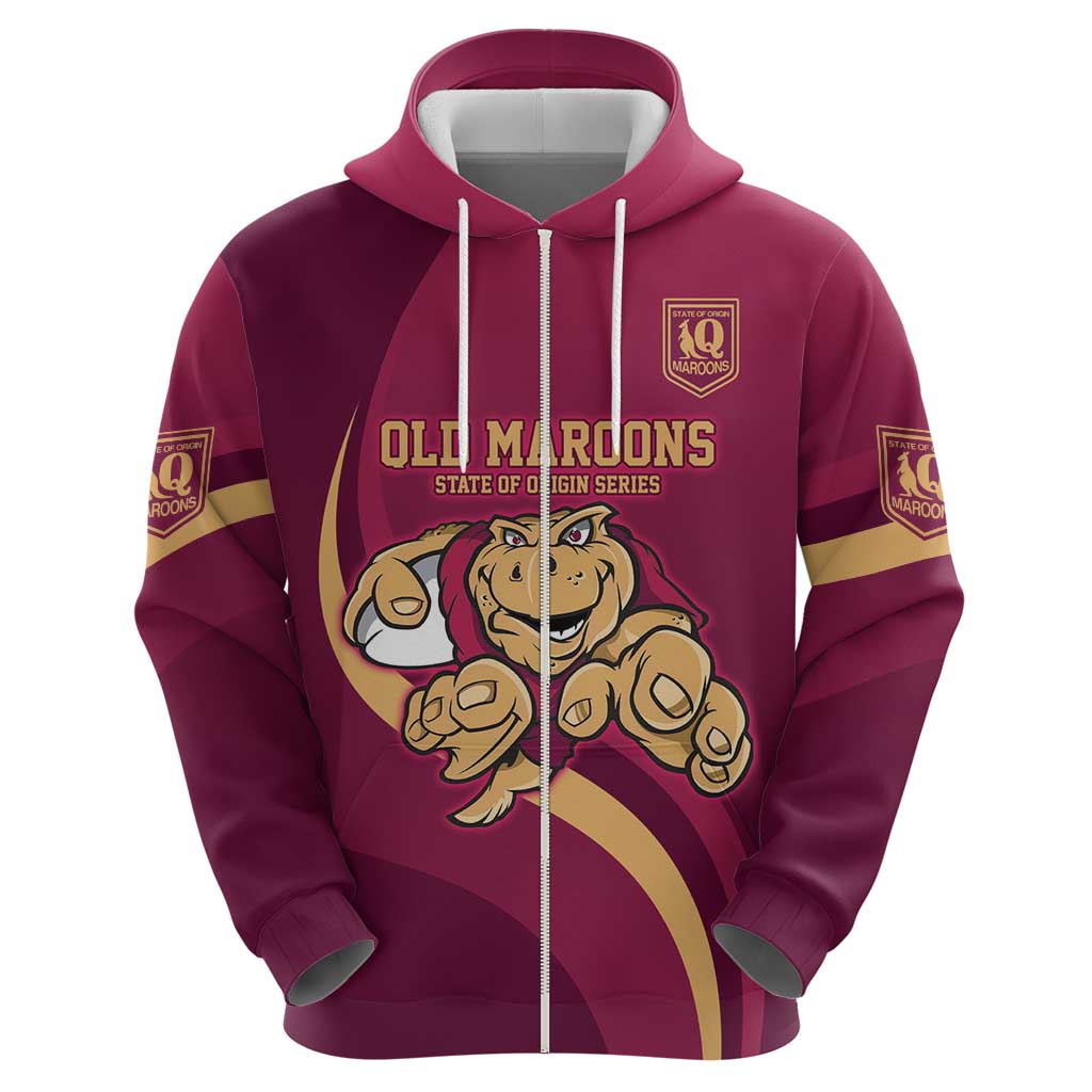 Custom QLD Maroons Cane Toad Hoodie Queensland Origin No1 LT9 - Vibe Hoodie Shop