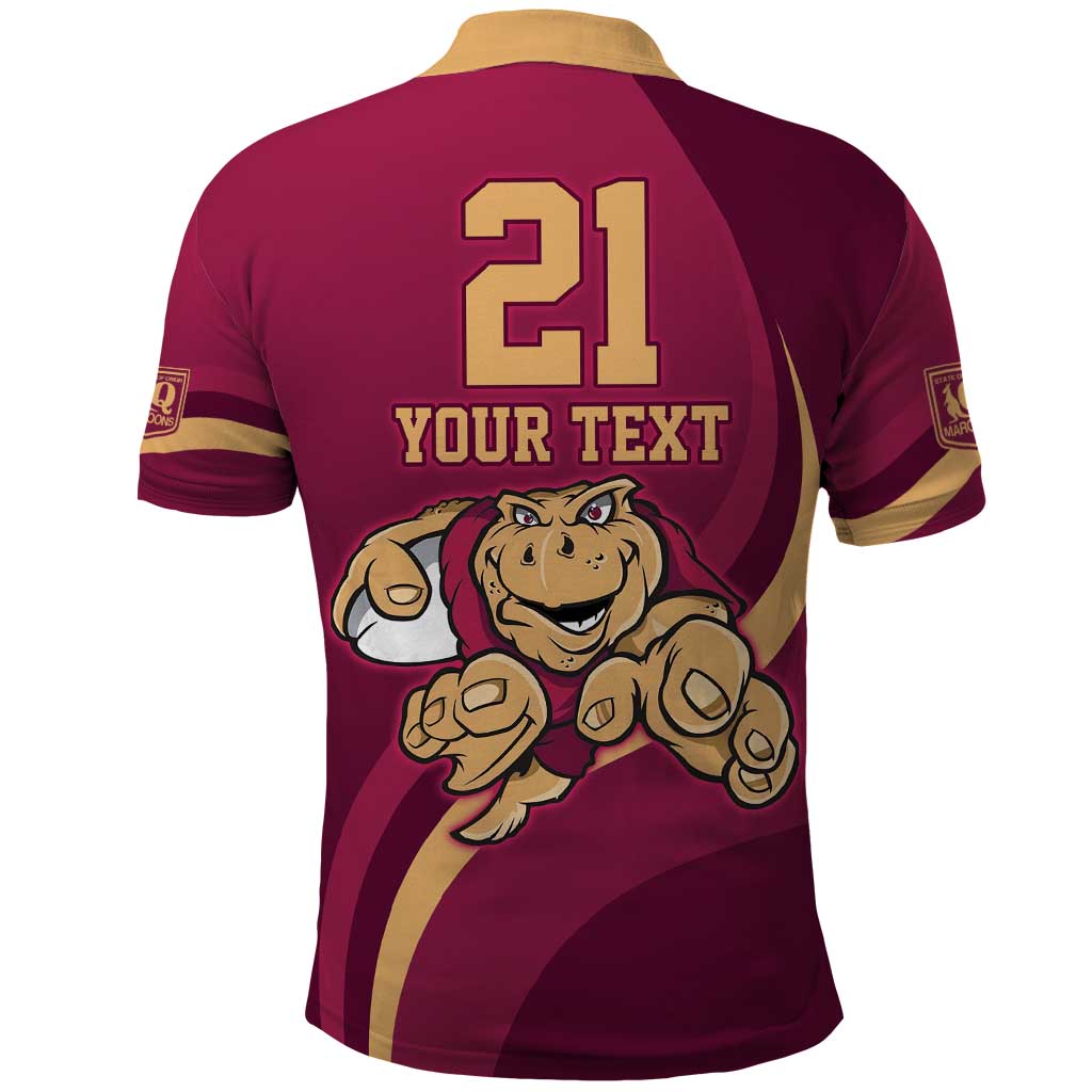 Custom QLD Maroons Cane Toad Polo Shirt Queensland Origin No1 LT9 - Vibe Hoodie Shop