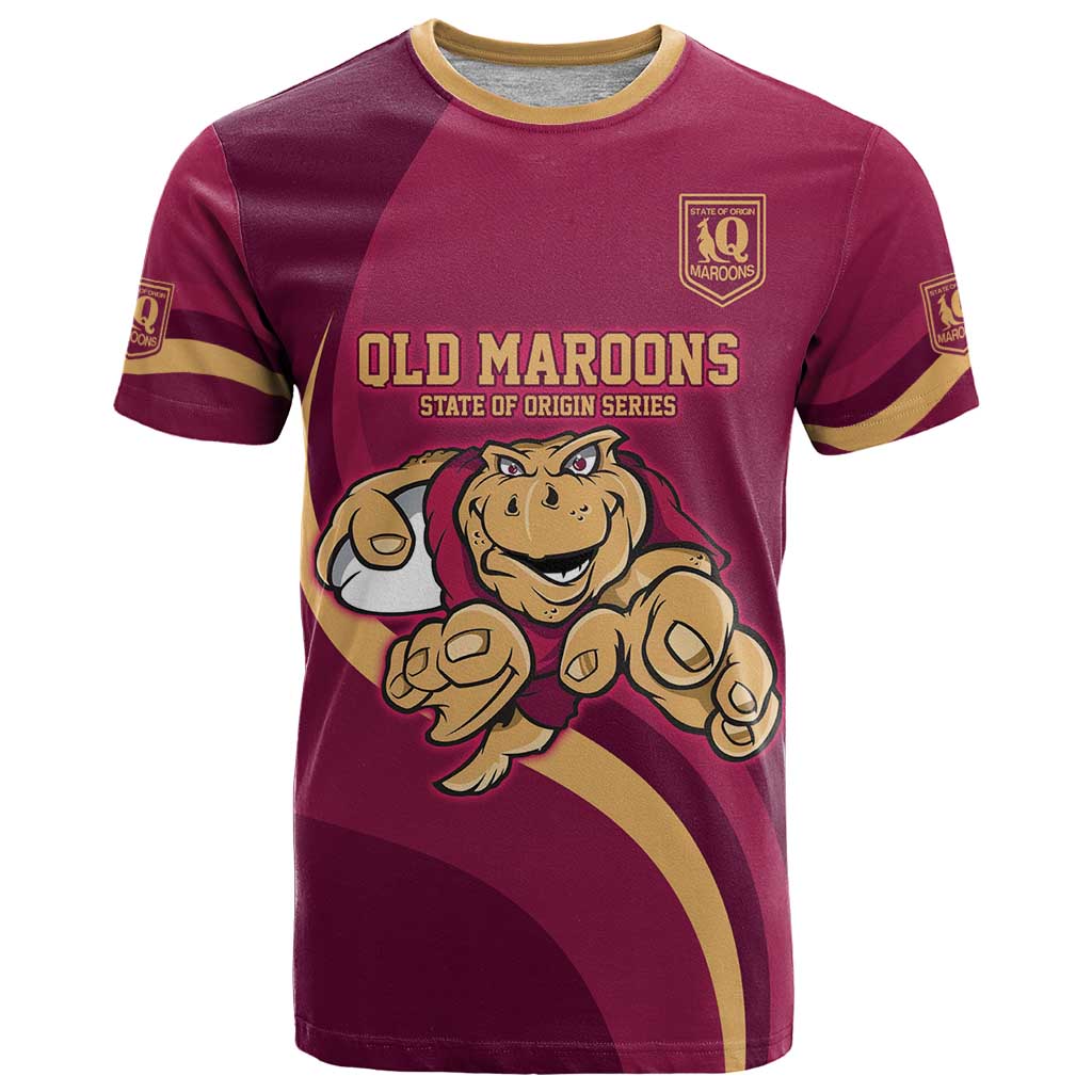 Custom QLD Maroons Cane Toad T Shirt Queensland Origin No1 LT9 - Vibe Hoodie Shop