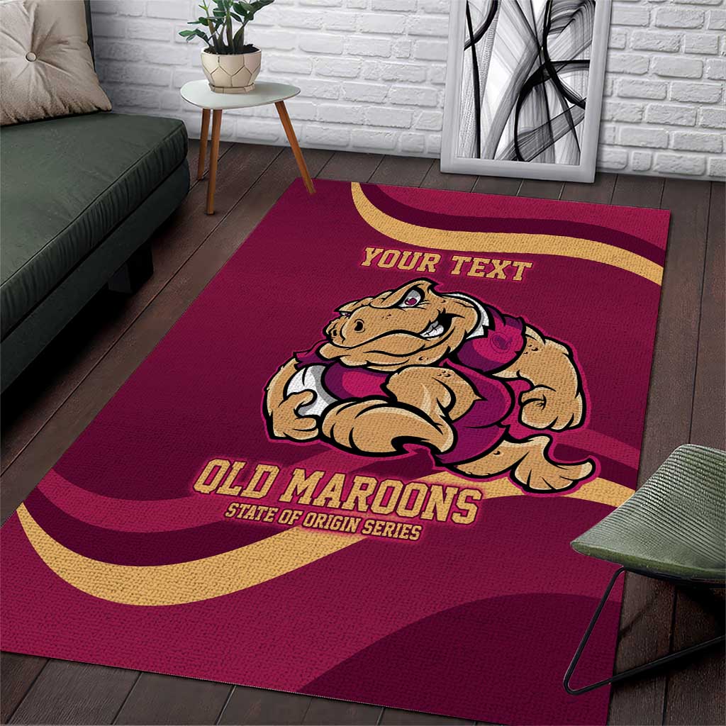 Custom QLD Maroons Cane Toad Area Rug Queensland Origin No2 - Vibe Hoodie Shop