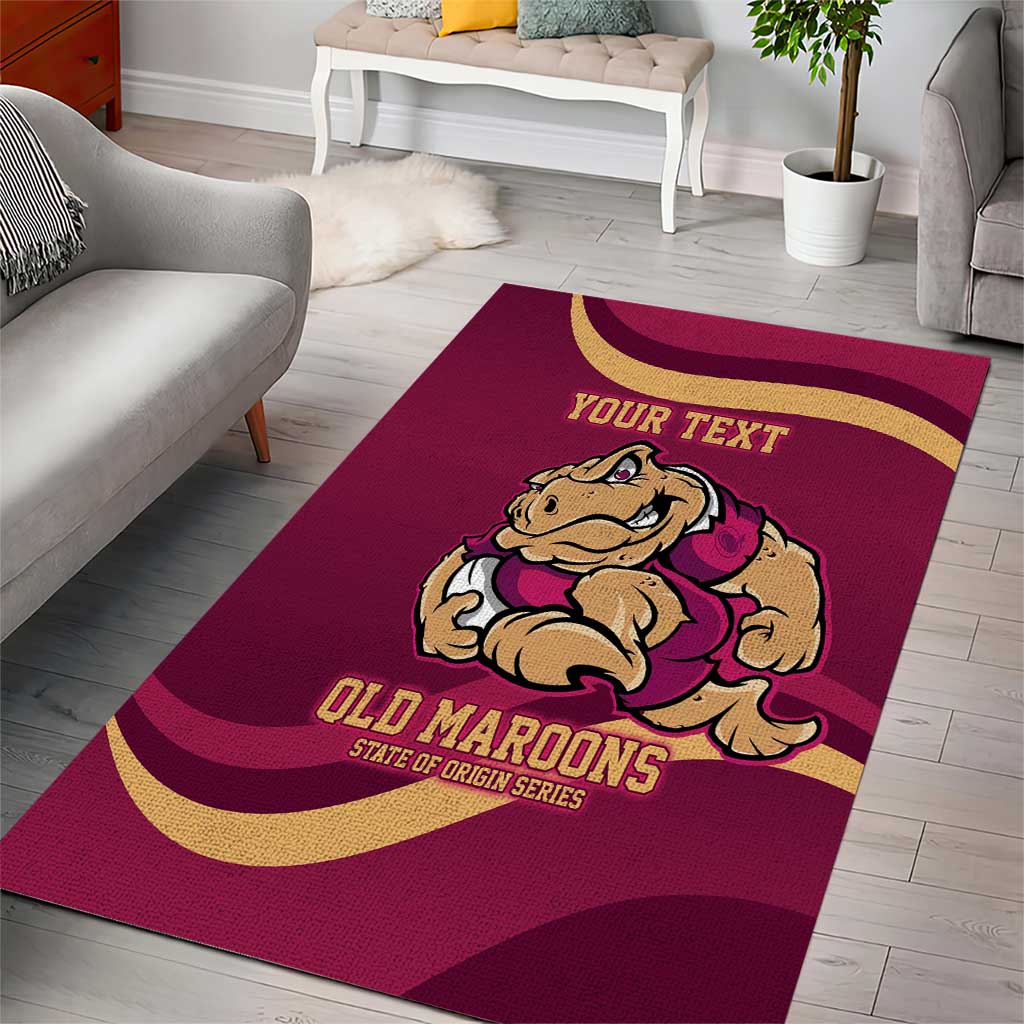 Custom QLD Maroons Cane Toad Area Rug Queensland Origin No2 - Vibe Hoodie Shop