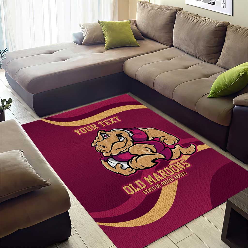 Custom QLD Maroons Cane Toad Area Rug Queensland Origin No2 - Vibe Hoodie Shop