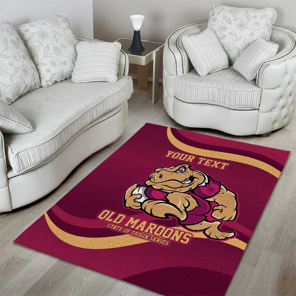 Custom QLD Maroons Cane Toad Area Rug Queensland Origin No2 - Vibe Hoodie Shop