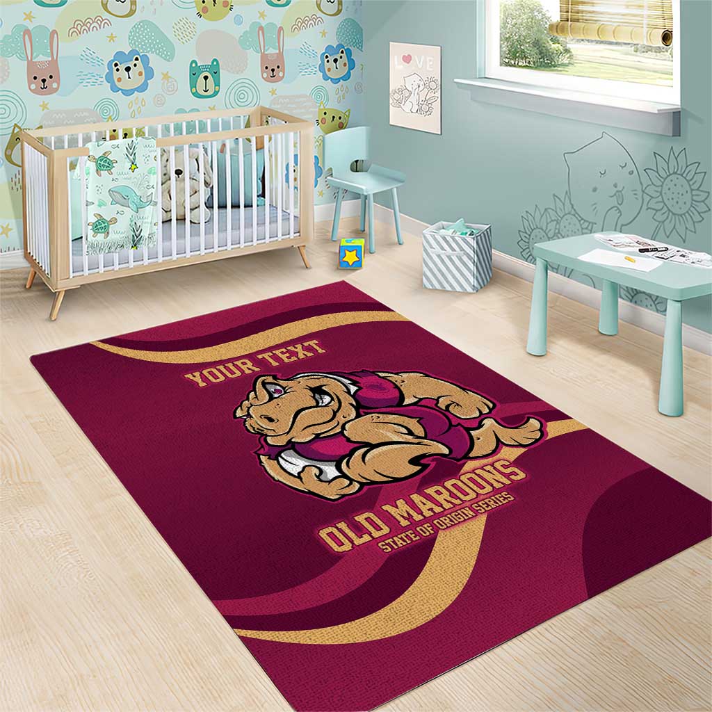 Custom QLD Maroons Cane Toad Area Rug Queensland Origin No2 - Vibe Hoodie Shop