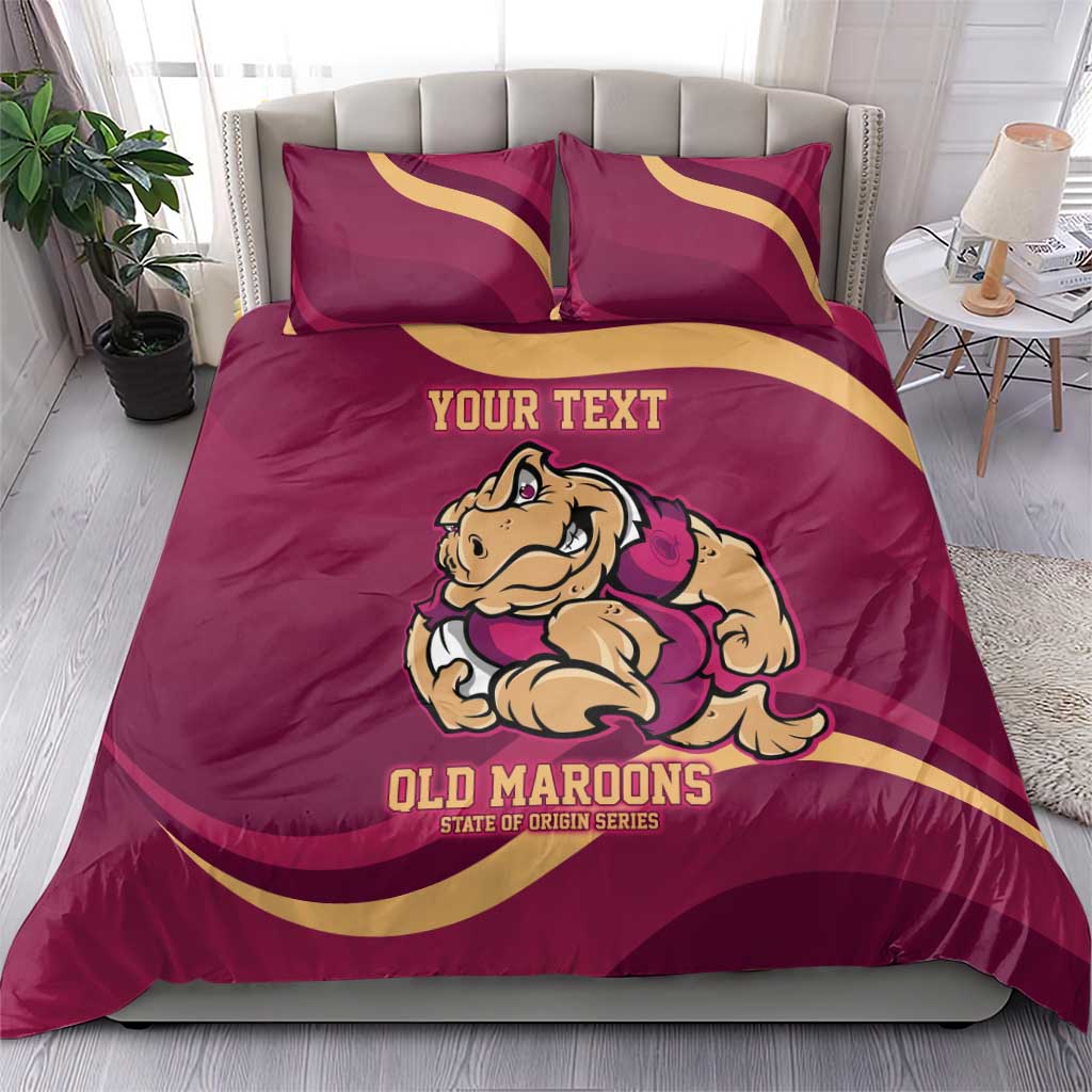 Custom QLD Maroons Cane Toad Bedding Set Queensland Origin No2 - Vibe Hoodie Shop
