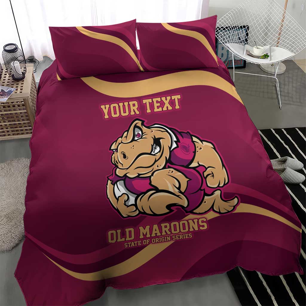 Custom QLD Maroons Cane Toad Bedding Set Queensland Origin No2 - Vibe Hoodie Shop