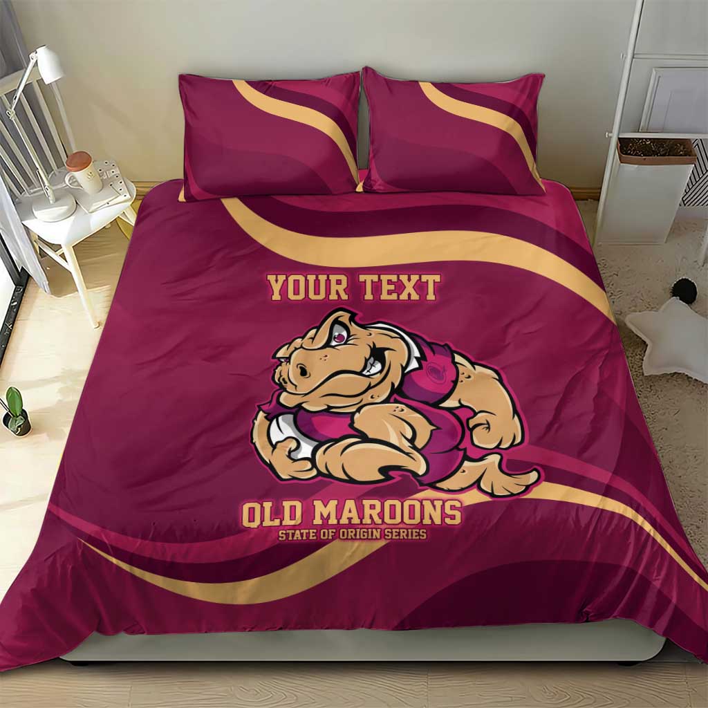 Custom QLD Maroons Cane Toad Bedding Set Queensland Origin No2 - Vibe Hoodie Shop