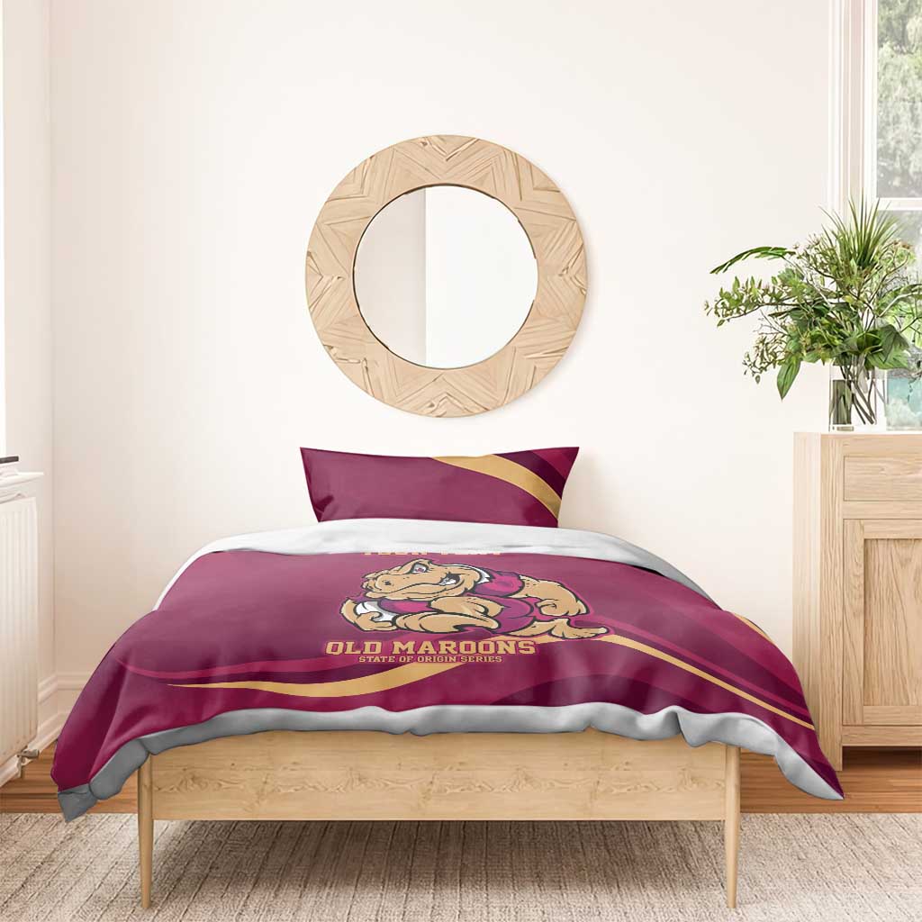 Custom QLD Maroons Cane Toad Bedding Set Queensland Origin No2 - Vibe Hoodie Shop