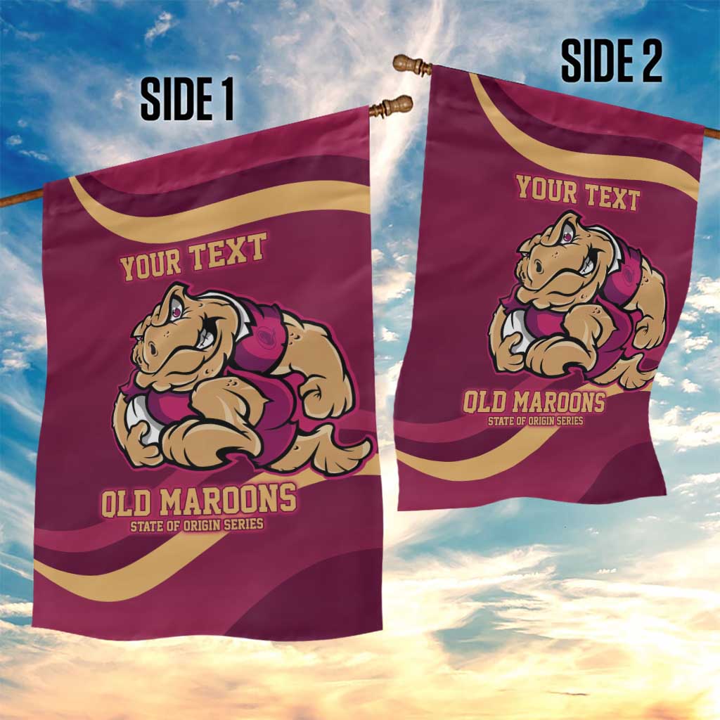 Custom QLD Maroons Cane Toad Garden Flag Queensland Origin No2 - Vibe Hoodie Shop