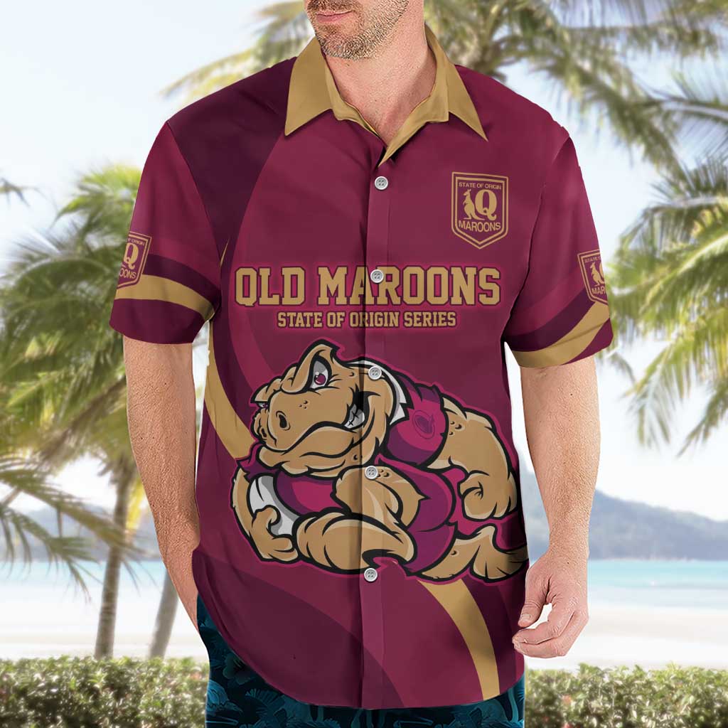 Custom QLD Maroons Cane Toad Hawaiian Shirt Queensland Origin No2 - Vibe Hoodie Shop