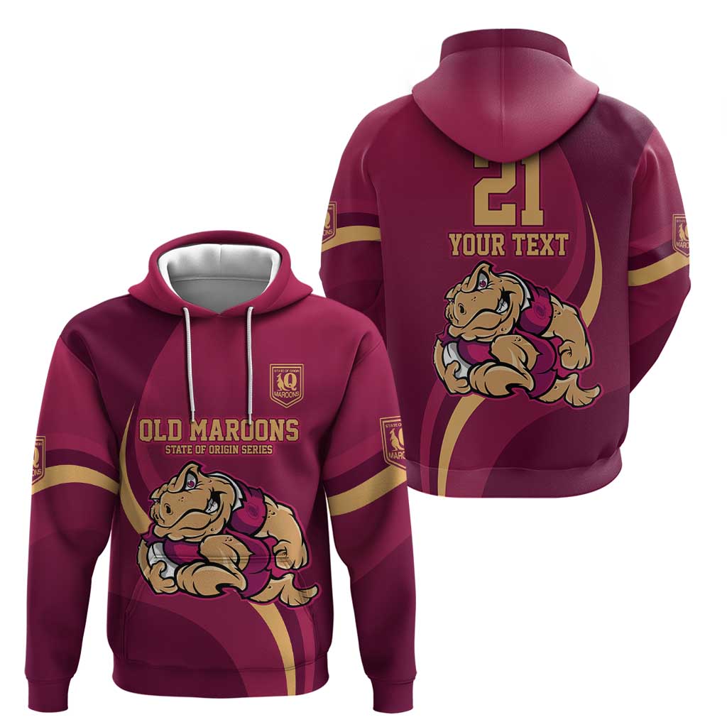 Custom QLD Maroons Cane Toad Hoodie Queensland Origin No2 LT9 - Vibe Hoodie Shop