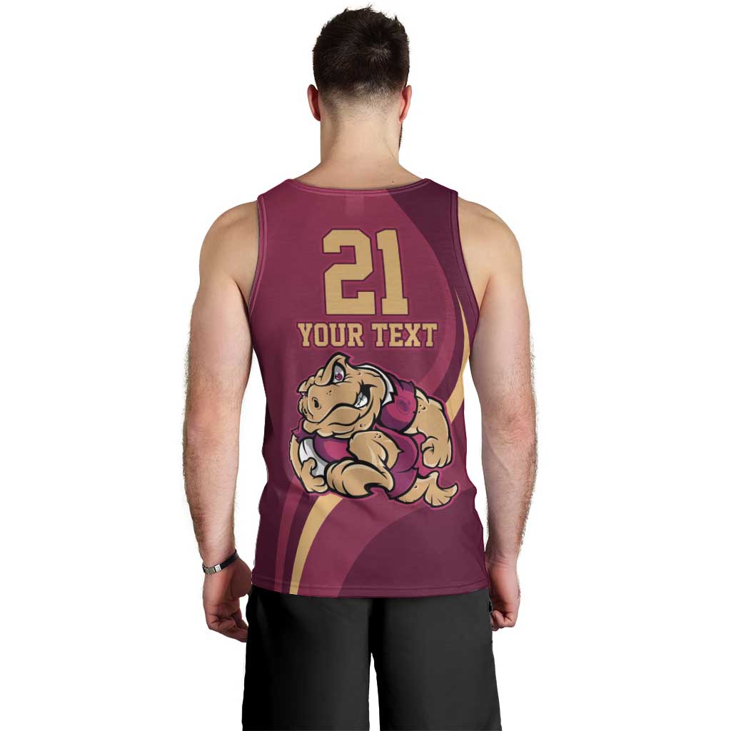 Custom QLD Maroons Cane Toad Men Tank Top Queensland Origin No2 - Vibe Hoodie Shop