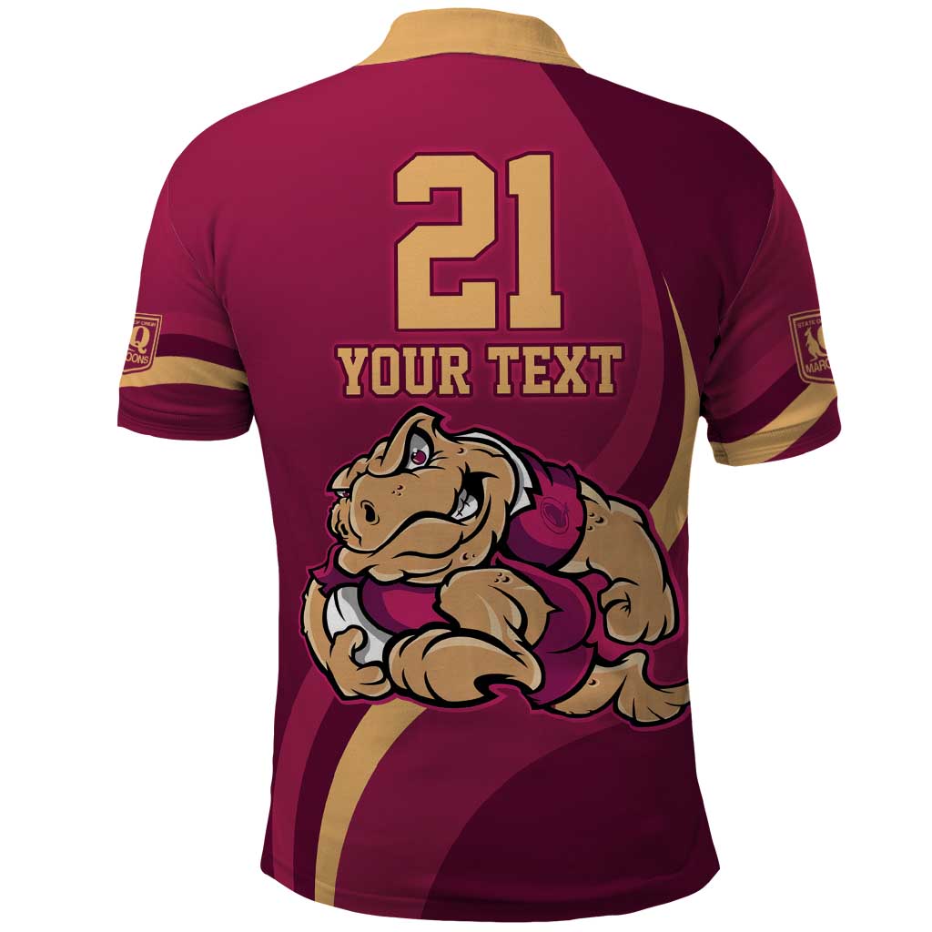 Custom QLD Maroons Cane Toad Polo Shirt Queensland Origin No2 LT9 - Vibe Hoodie Shop