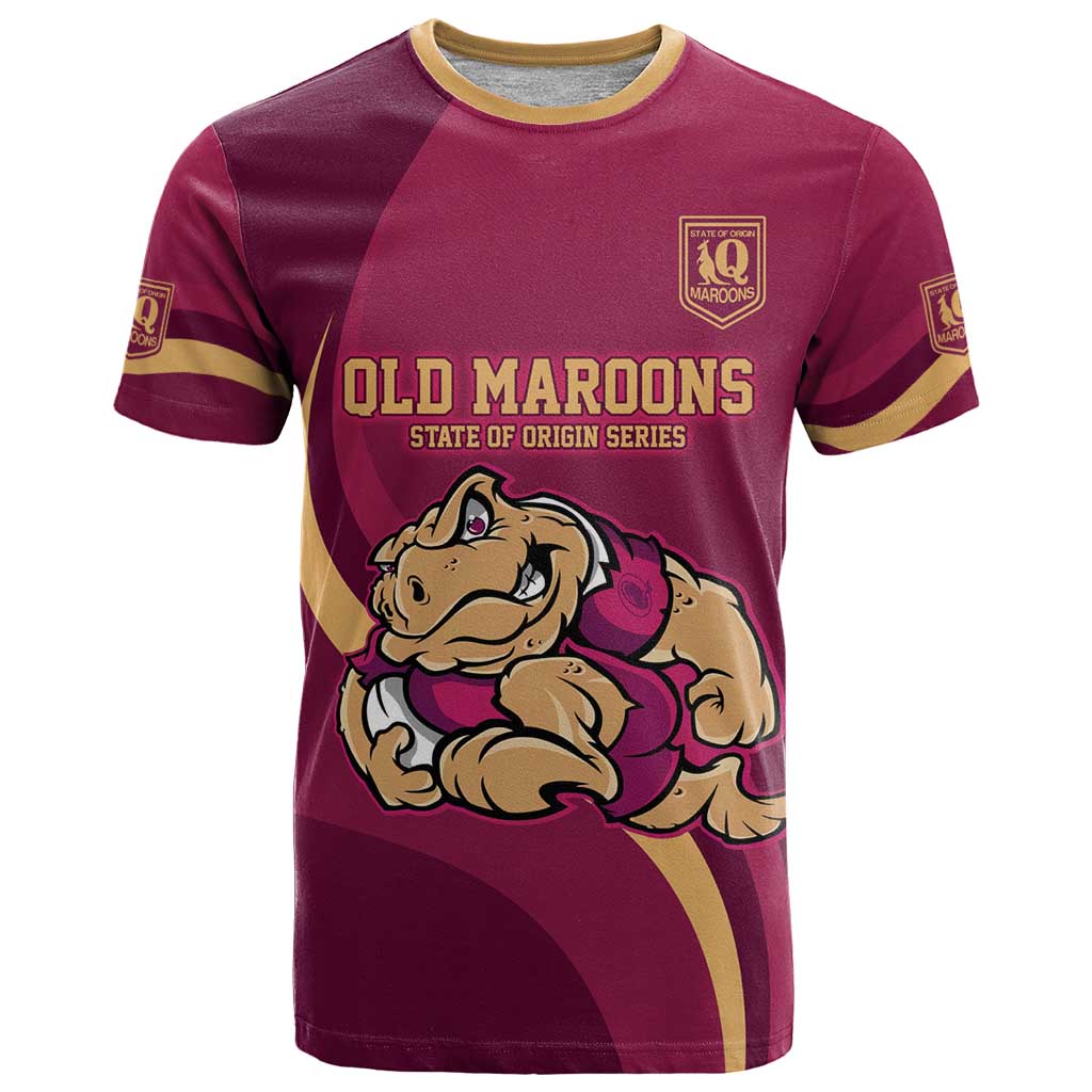 Custom QLD Maroons Cane Toad T Shirt Queensland Origin No2 LT9 - Vibe Hoodie Shop