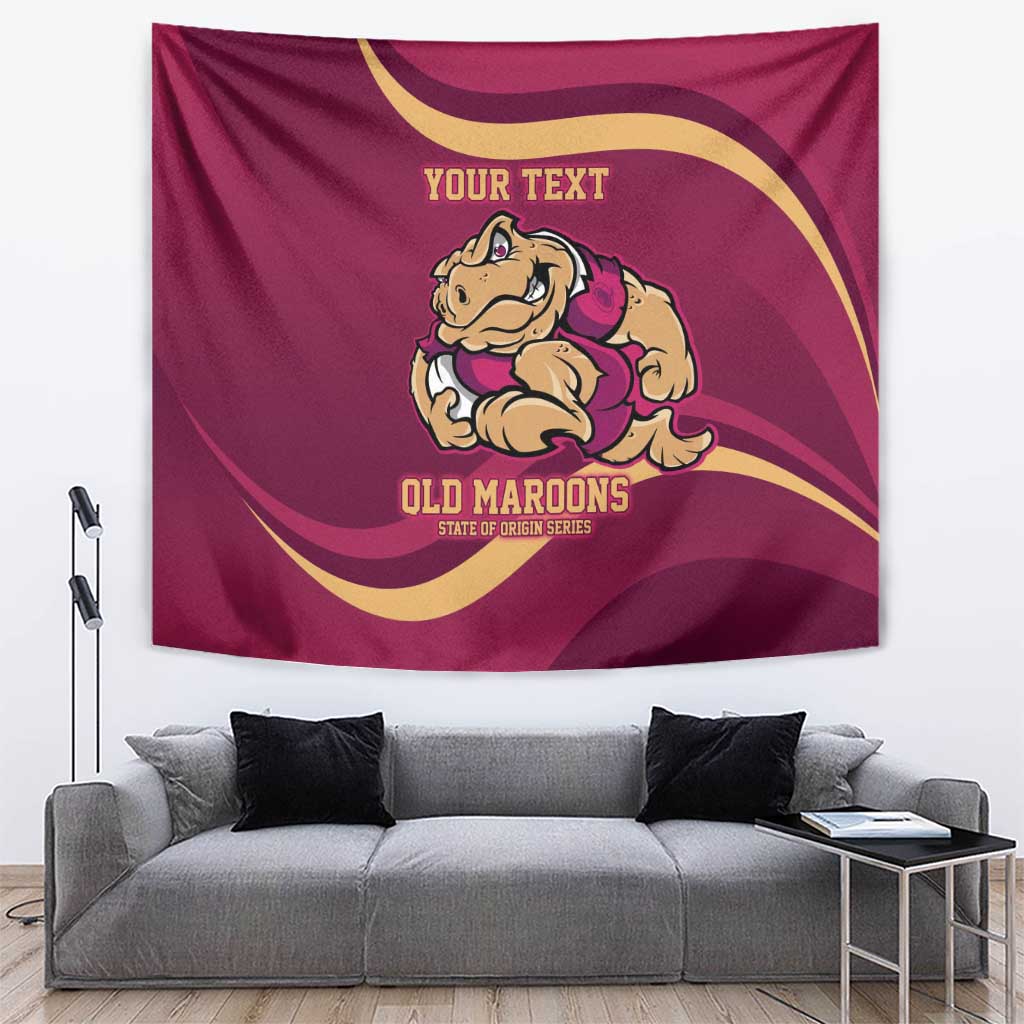 Custom QLD Maroons Cane Toad Tapestry Queensland Origin No2 - Vibe Hoodie Shop