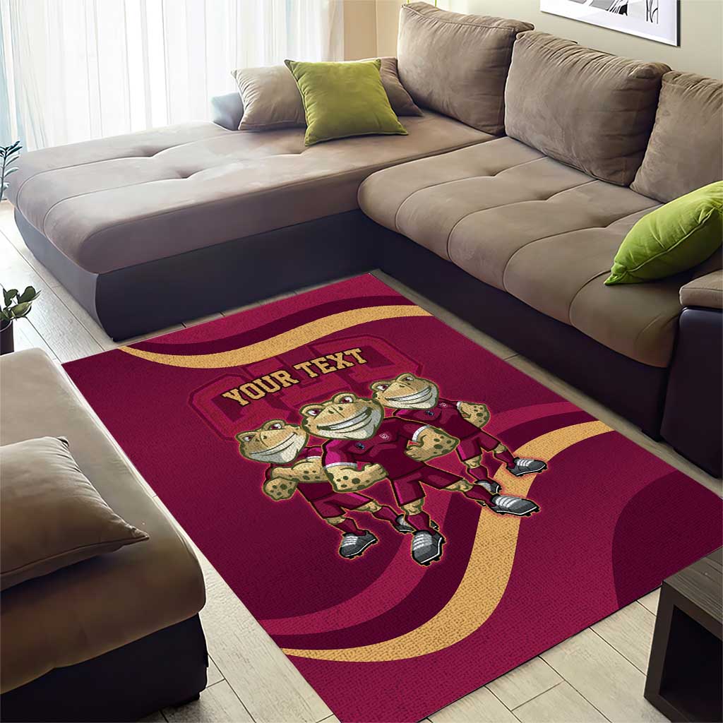 Custom QLD Maroons Cane Toad Area Rug Queensland Origin No3 - Vibe Hoodie Shop