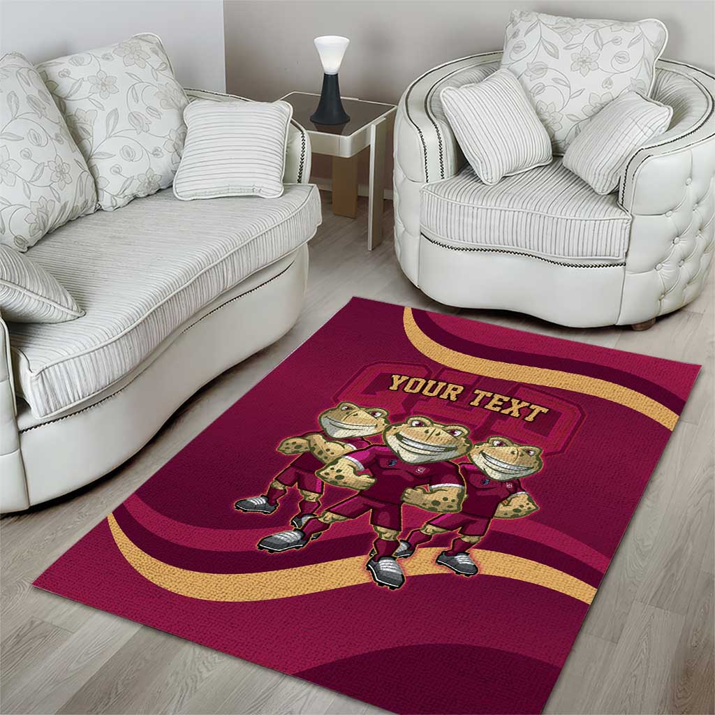 Custom QLD Maroons Cane Toad Area Rug Queensland Origin No3 - Vibe Hoodie Shop