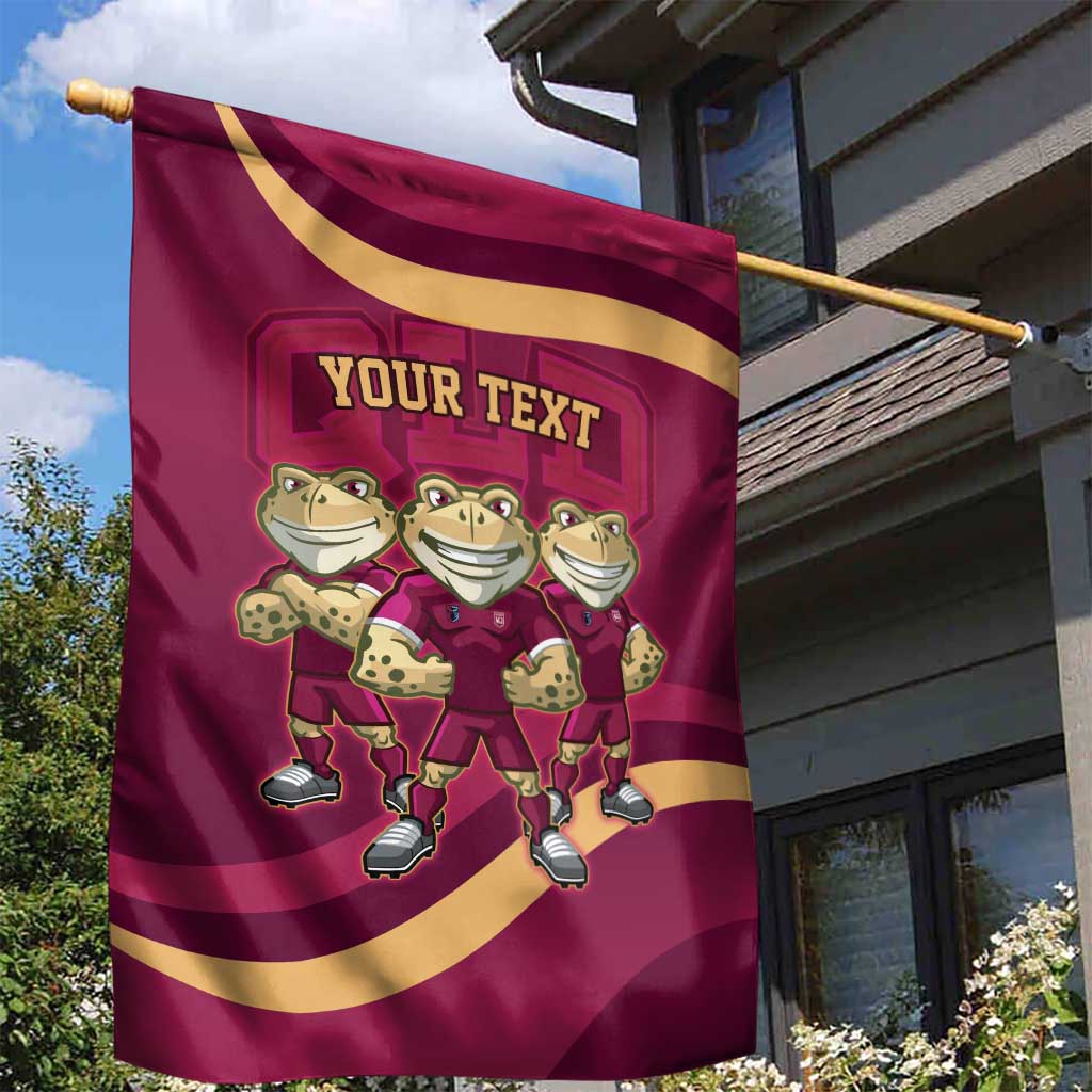 Custom QLD Maroons Cane Toad Garden Flag Queensland Origin No3 - Vibe Hoodie Shop