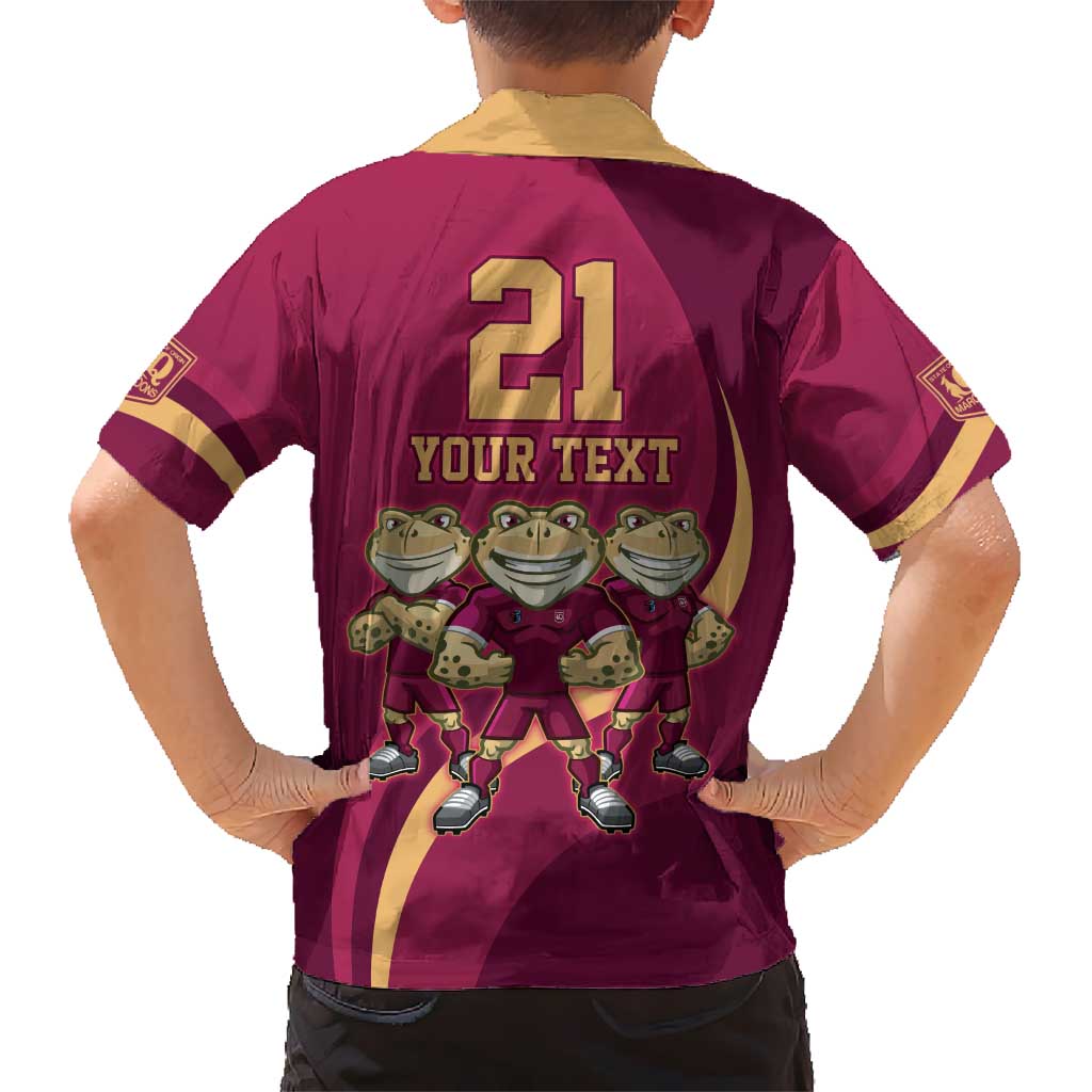 Custom QLD Maroons Cane Toad Hawaiian Shirt Queensland Origin No3 - Vibe Hoodie Shop