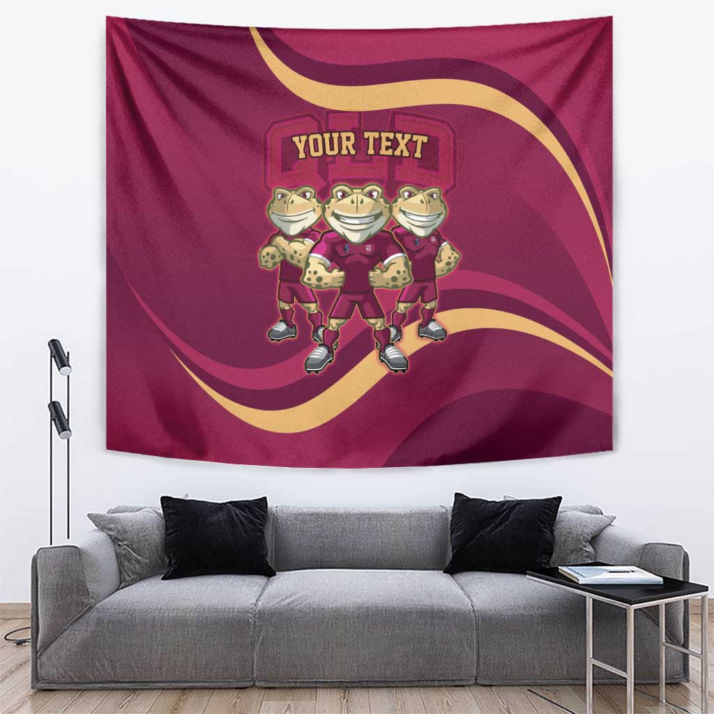 Custom QLD Maroons Cane Toad Tapestry Queensland Origin No3 - Vibe Hoodie Shop