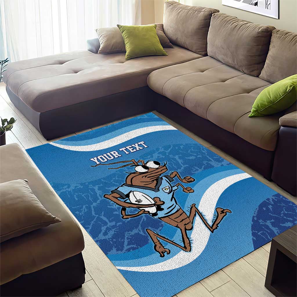 Custom NSW Cockroaches Blues Area Rug New South Wales Origin No1 - Vibe Hoodie Shop