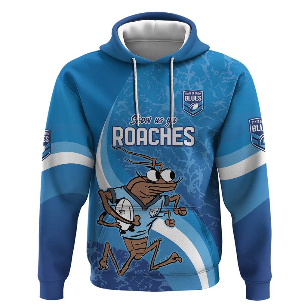 Custom NSW Cockroaches Blues Hoodie New South Wales Origin No1 LT9 - Vibe Hoodie Shop